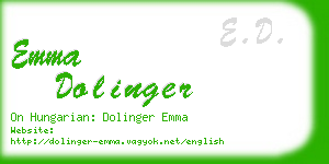 emma dolinger business card